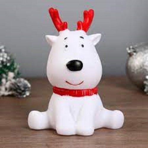 Настольный светильник "Олененок с рожками" 1Вт Белый фото Настольный светильник "Олененок с рожками" 1Вт Белый картинка